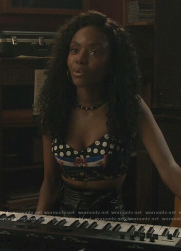 Josie’s patchwork bra on Riverdale