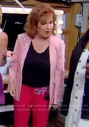 Joy’s pink embellished blazer on The View