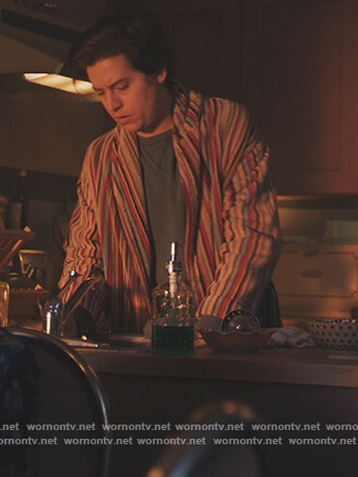 Jughead's stripe robe on Riverdale