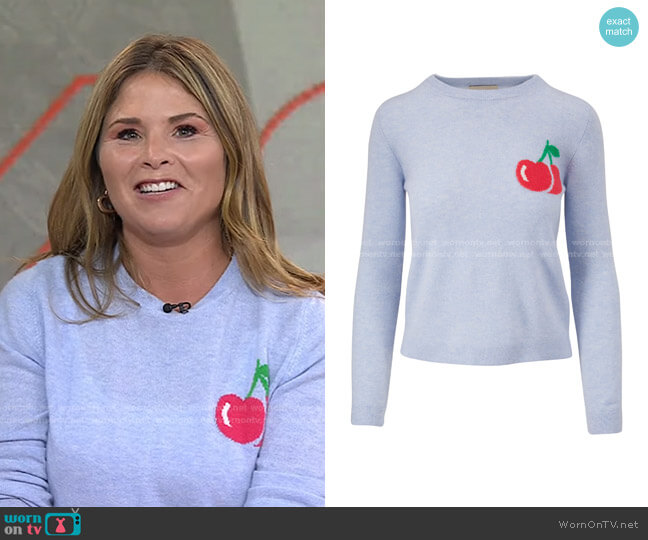 Cherry Knit Jumper by Jumper 1234 worn by Jenna Bush Hager on Today