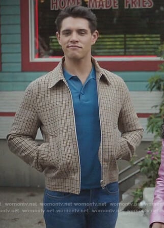 Kevin’s beige plaid jacket on Riverdale