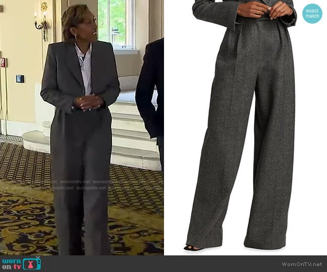 Teyana Wool Trousers by Khaite worn by Robin Roberts on Good Morning America