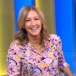 Lara’s pink floral shirt on Good Morning America