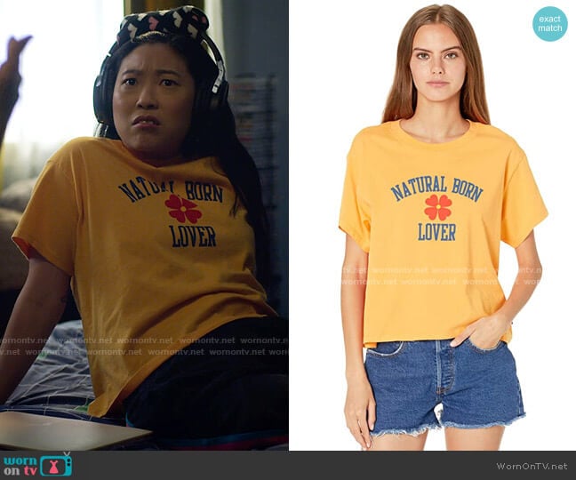 Nora’s Natural Born Lover t-shirt on Awkwafina is Nora From Queens