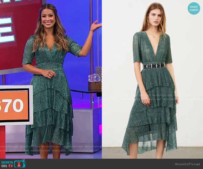 Maje Ruffine Dress worn by Manuela Arbeláez on The Price is Right