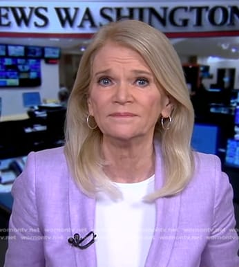 Martha Raddatz's lilac blazer on Good Morning America