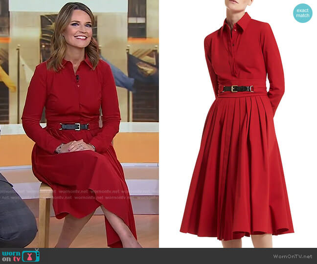 Belted Shirtdress by Michael Kors worn by Savannah Guthrie on Today