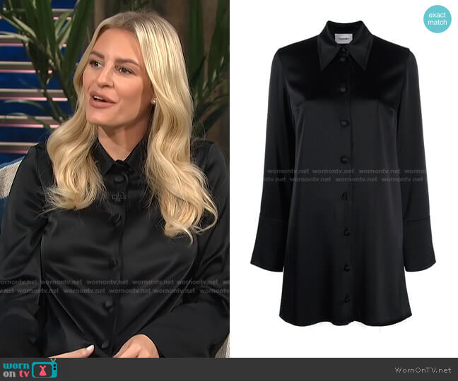 Gabi Shirt Dress by Nanushka worn by Morgan Stewart on E! News