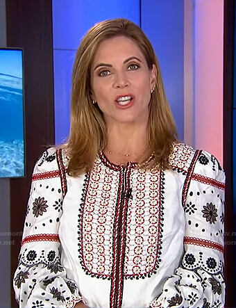 Natalie's white embroidered jacket on Today