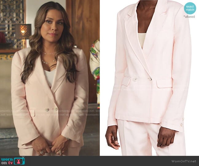 Dawson Blazer by Paige worn by Cristal Jennings (Daniella Alonso) on Dynasty