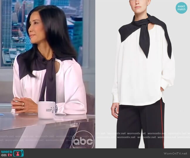 Long Sleeve Scarf Neck Blouse by Phillip Lim 3.1 worn by Lisa Ling on The View