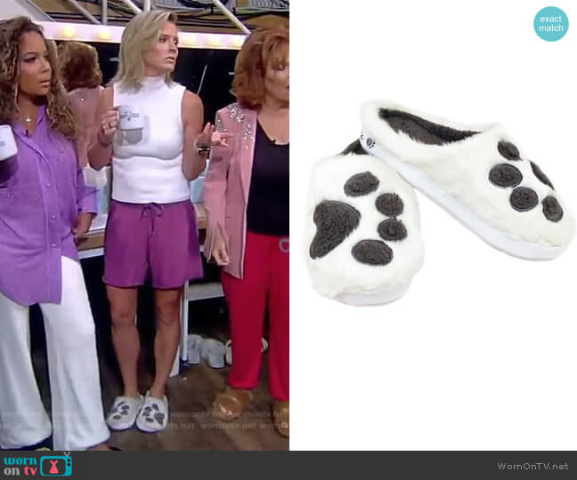 Paw Print Slippers by PupLife worn by Sara Haines on The View