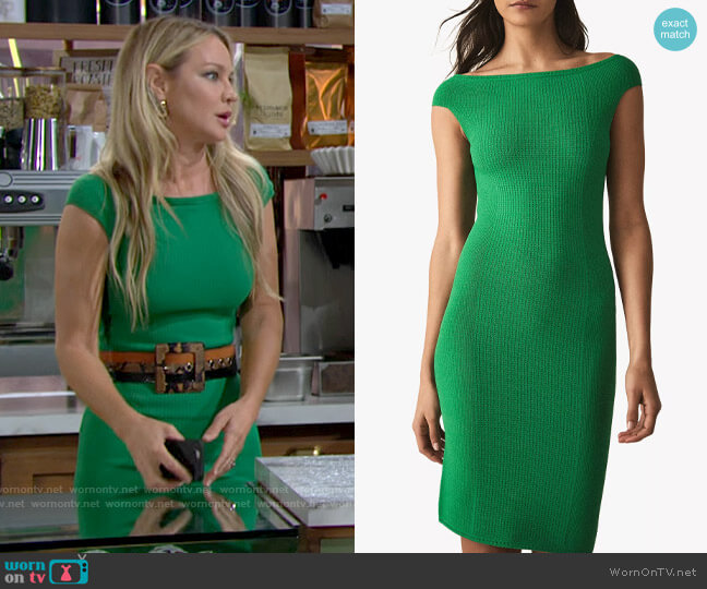 WornOnTV: Sharon’s green dress and striped belt on The Young and the ...