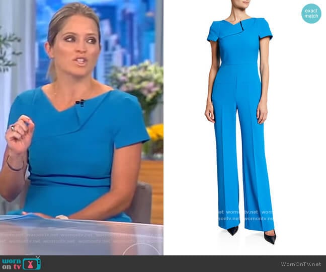 Pensthorpe Crepe Jumpsuit by Roland Mouret worn by Sara Haines on The View