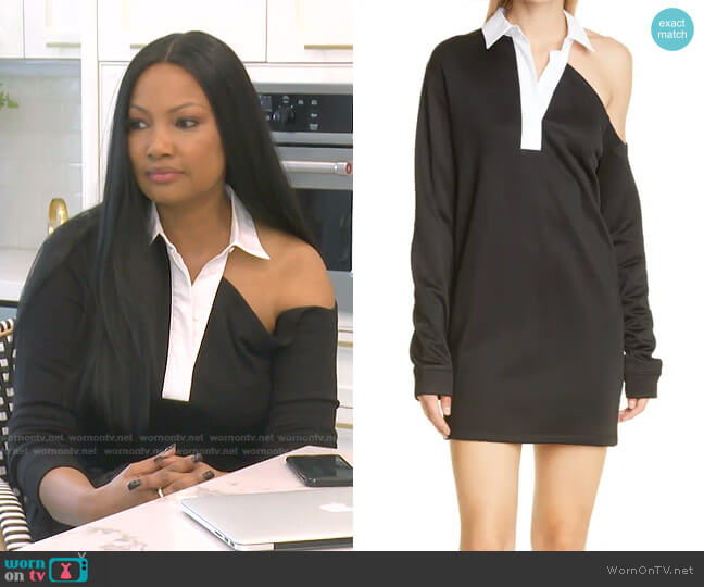 Calandra Asymmetric Long Sleeve Top by RtA worn by Garcelle Beauvais on The Real Housewives of Beverly Hills