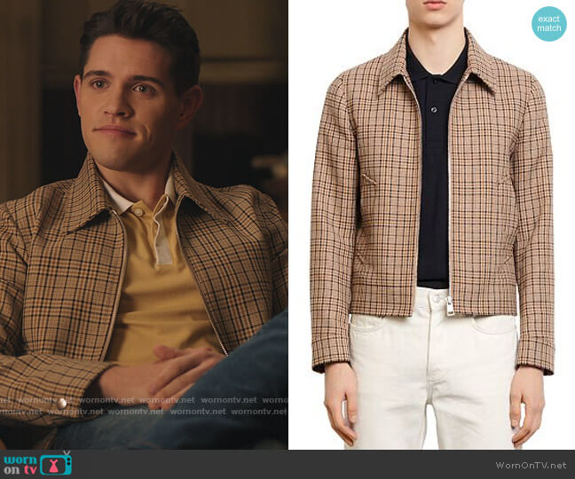 Carnaby Plaid Jacket by Sandro worn by Casey Cott on Riverdale