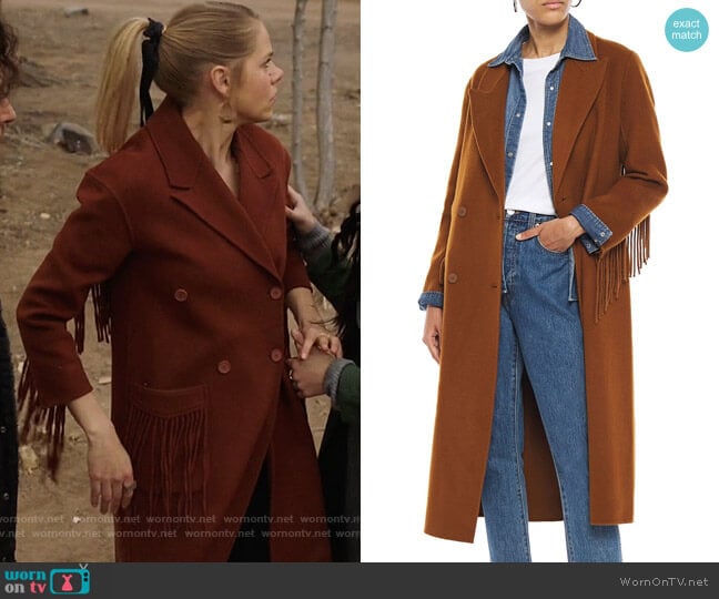 Sandro Hazeen Coat worn by Isobel Evans-Bracken (Lily Cowles) on Roswell New Mexico