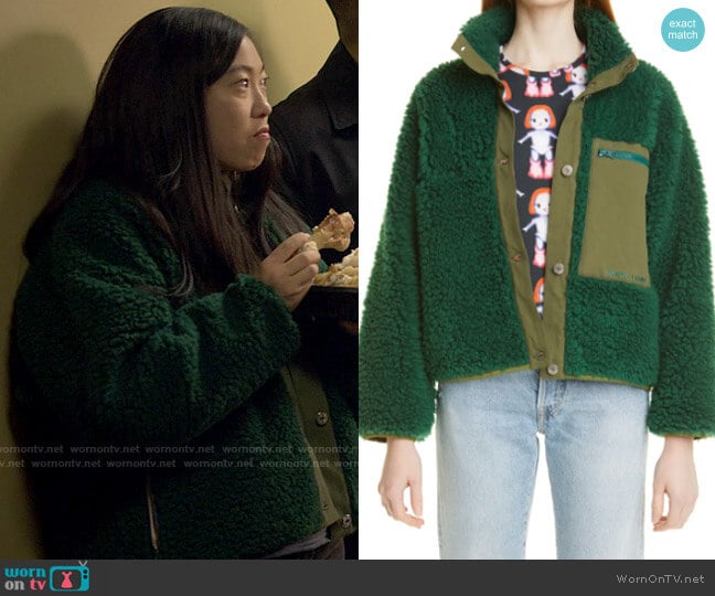 Sandy Liang Sport Fleece Jacket worn by Nora Lum (Awkwafina) on Awkwafina is Nora From Queens