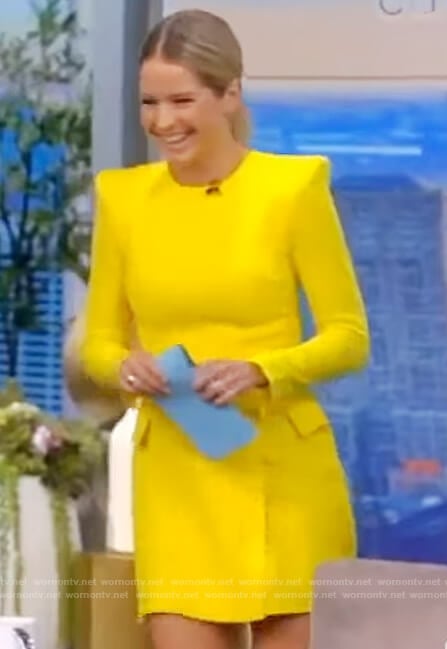 Sara's yellow mini dress on The View