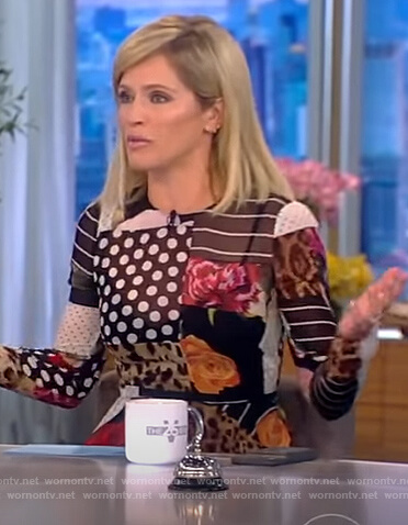 Sara’s patchwork print midi dress on The View