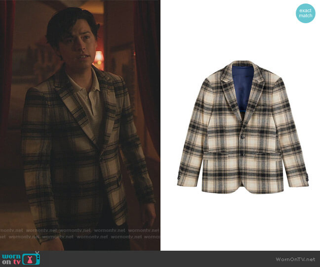 Plaid Blazer by Scotch & Soda worn by Jughead Jones (Cole Sprouse) on Riverdale