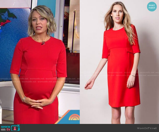 Scarlet Peplum Maternity Dress by Seraphine Maternity worn by Dylan Dreyer on Today