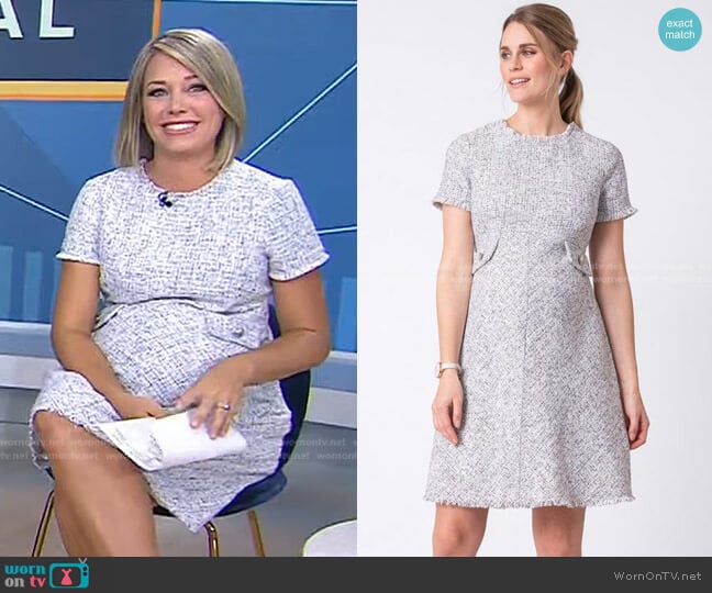 Woven Boucle Maternity Dress by Seraphine worn by Dylan Dreyer on Today