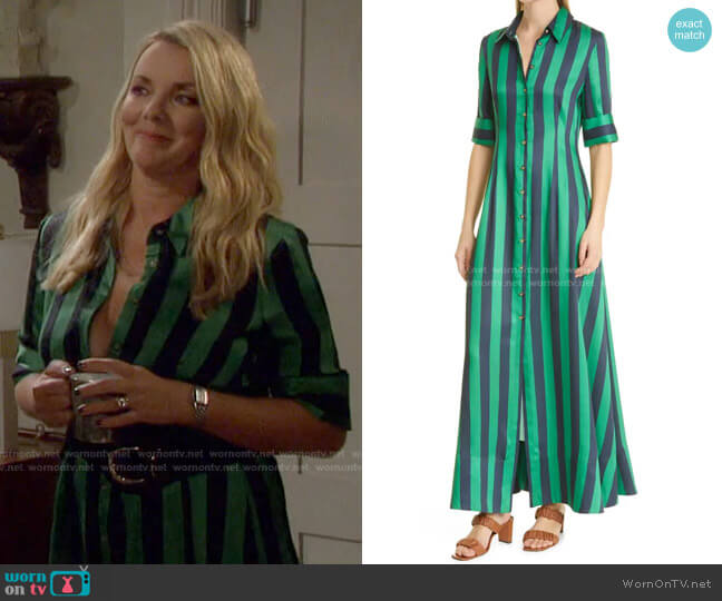 Joan Cabana Stripe Maxi Dress by Staud worn by Christie Clark on Days of our Lives: Beyond Salem