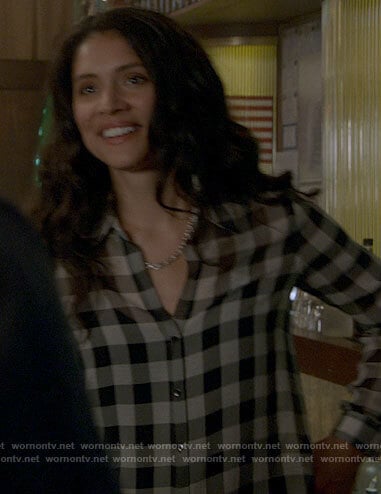 Stella’s gingham check shirt on Chicago Fire