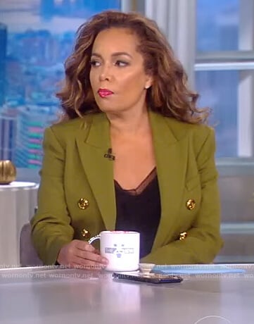 Sunny’s green double breasted blazer on The View