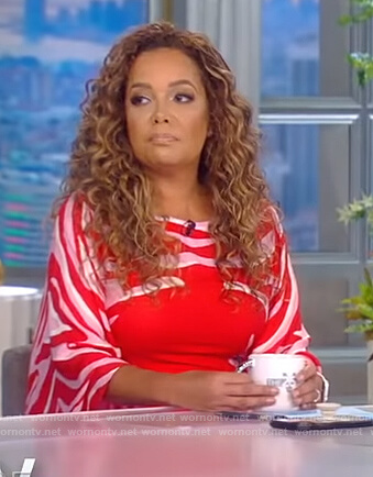 Sunny’s red zebra print dress on The View