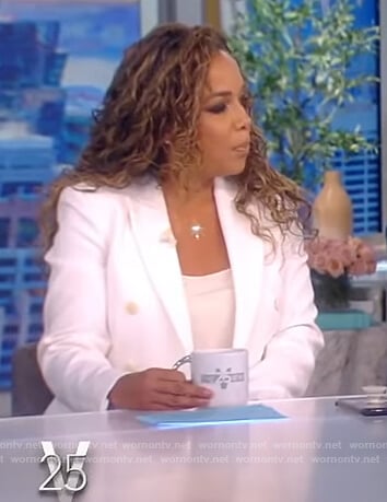 Sunny’s white double breasted blazer on The View