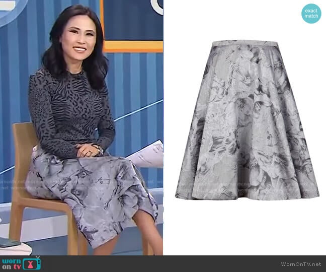 Caju Skirt by Ted Baker worn by Vicky Nguyen on Today