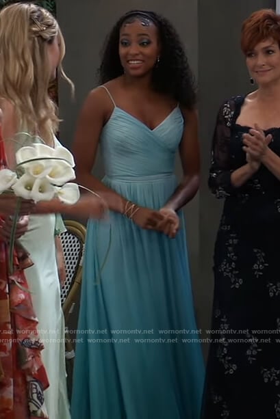 Trina's blue ombre gown on General Hospital