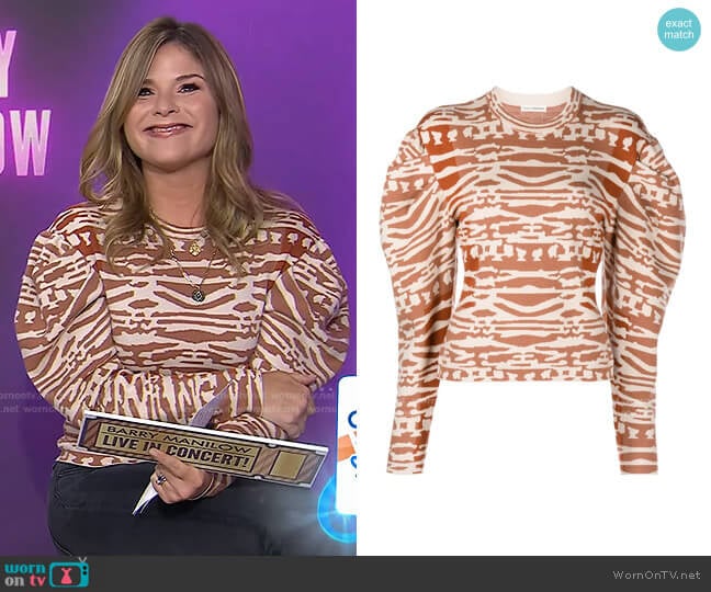 Livia Jumper by Ulla Johnson worn by Jenna Bush Hager on Today