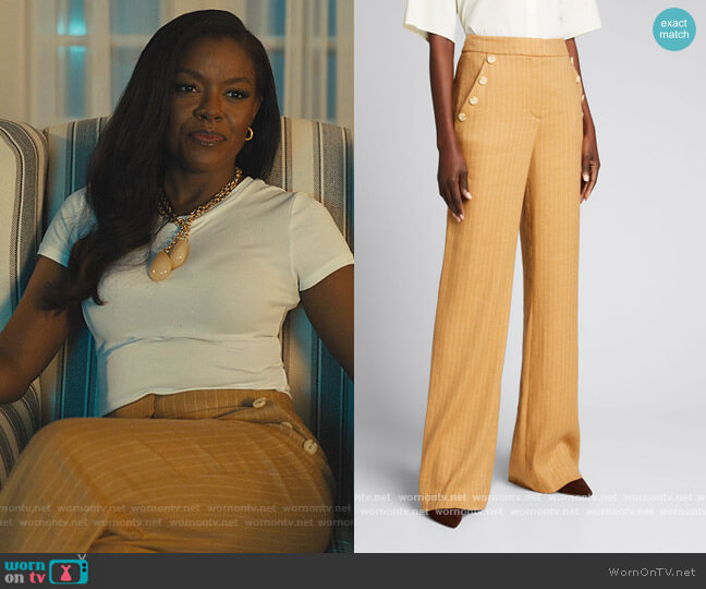 WornOnTV: Leah’s mustard pinstripe pants on Our Kind of People | Nadine ...