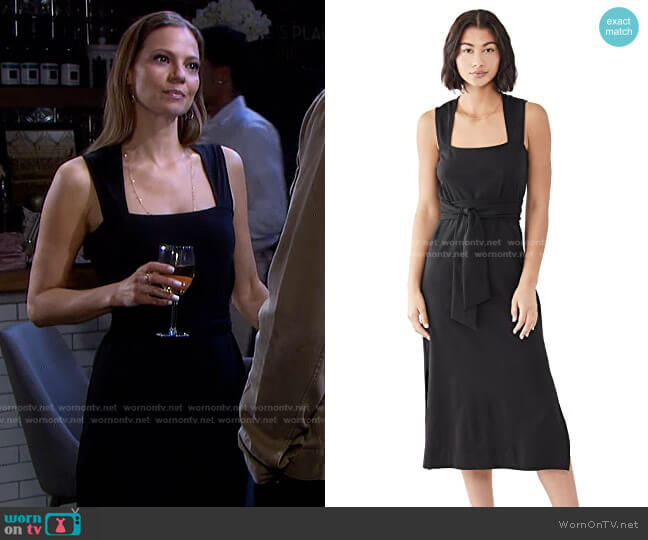 Sleeveless Wrap Dress by Vince worn by Ava Vitali (Tamara Braun ) on Days of our Lives