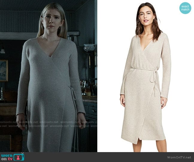 Vince Ribbed Wrap Dress worn by Doris Gardener (Lily Rabe) on American Horror Story