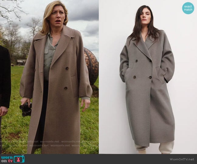 Zara Oversized Coat worn by Ava Sharpe (Jes Macallan) on Legends of Tomorrow