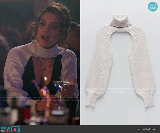 Zara Knit Arm Warmers with Turtleneck worn by Gigi Ghorbani (Sepideh Moafi) on The L Word Generation Q