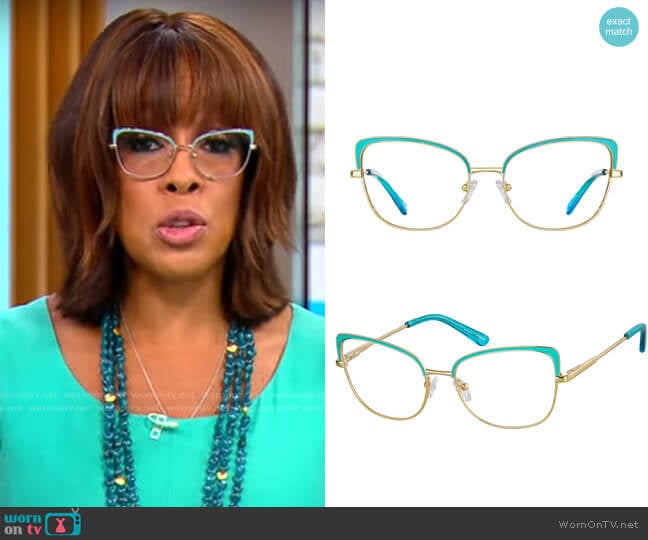 Zenni Cat-Eye Glasses 3220824 worn by Gayle King on CBS Mornings