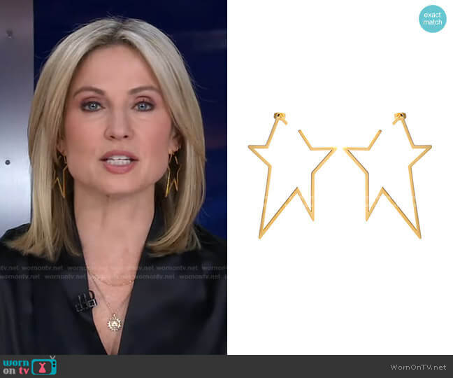 A Star is Born Earrings by Accessory Concierge worn by Amy Robach on Good Morning America