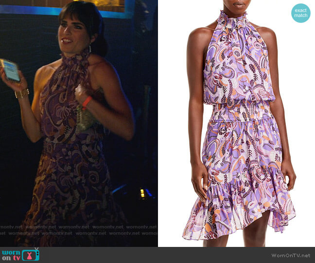 Cody Printed Dress by A.L.C. worn by Marina (Karla Souza) on Home Economics