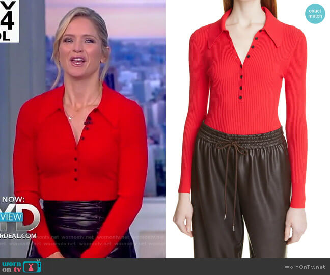 Lance Ribbed Top by A.L.C. worn by Sara Haines on The View