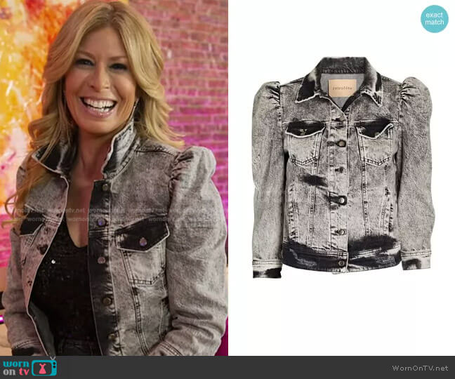 Ada Cropped Denim Jacket by Retrofete worn by Jill Martin on Today