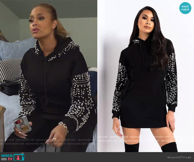 More Than a Moment Pearl Sweater Dress by Akira worn by Gizelle Bryant on The Real Housewives of Potomac