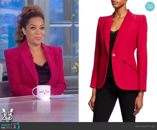 Classic Single-Breasted Suiting Blazer by Alexander McQueen worn by Sunny Hostin on The View