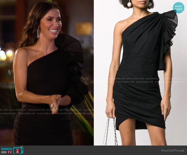 Asymmetric Polka Dot Dress by Alexandre Vauthier worn by Kaitlyn Bristowe on The Bachelorette