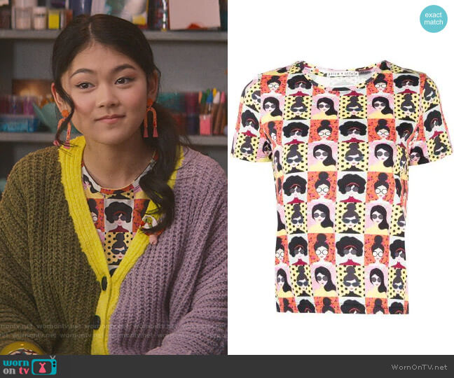 Ashlyn Batwing Cropped Cardigan by Urban Outfitters worn by Claudia Kishi (Momona Tamada) on The Baby-Sitters Club