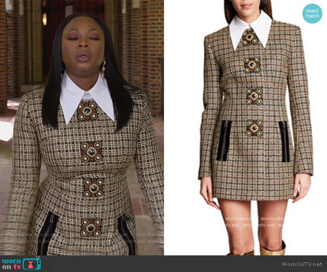 Embellished Tweed Dress by Andrew Gn worn by Jill (Naturi Naughton) on Queens